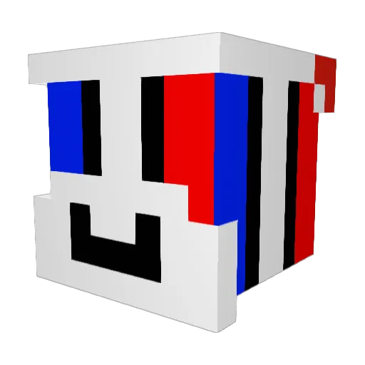 FranceNotFrench Minecraft avatar head, 3D render