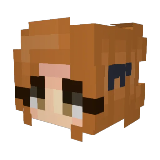FrancescaCapaldi Minecraft avatar head, 3D render