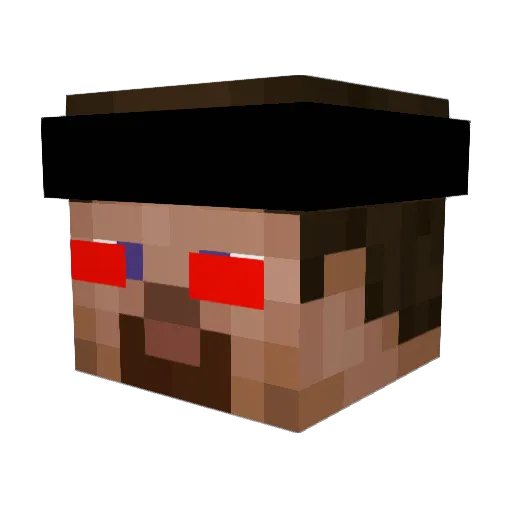 FrancescaSucksD Minecraft avatar head, 3D render