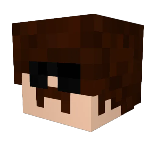 Franchela Minecraft avatar head, 3D render