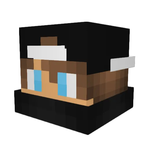 Franchu3 Minecraft avatar head, 3D render