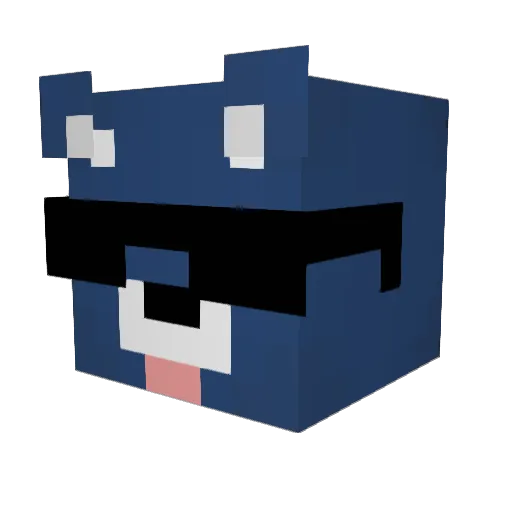 Franchubrunning Minecraft avatar head, 3D render