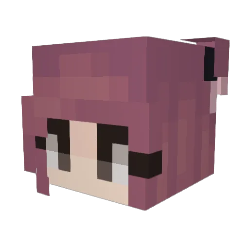 Franci_Senpai Minecraft avatar head, 3D render