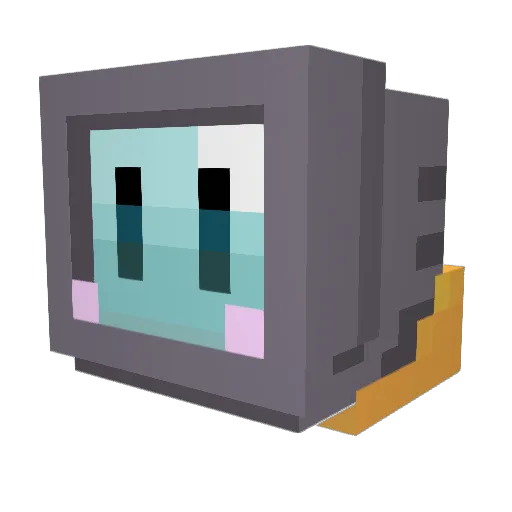 Francias Minecraft avatar head, 3D render