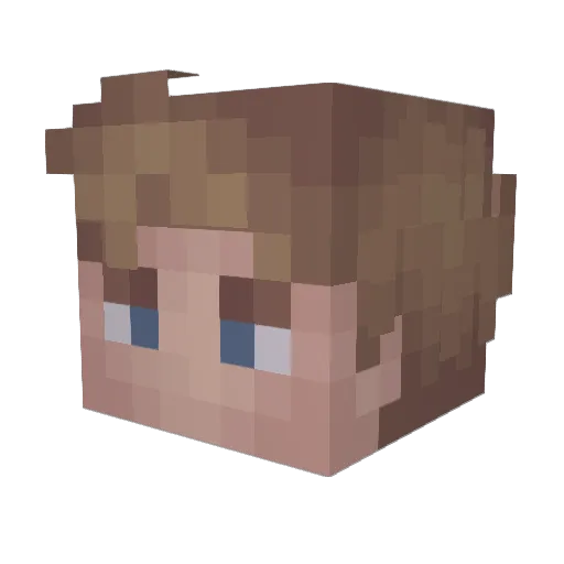 FrancisCrust Minecraft avatar head, 3D render
