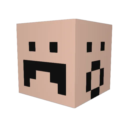 FrancisTerr Minecraft avatar head, 3D render