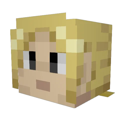 FranciumBird Minecraft avatar head, 3D render