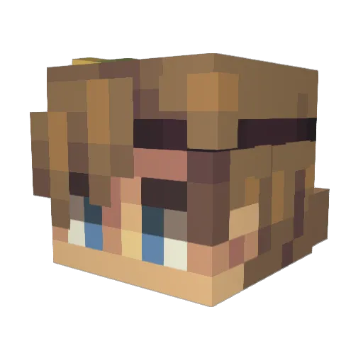 FrancoRoura Minecraft avatar head, 3D render