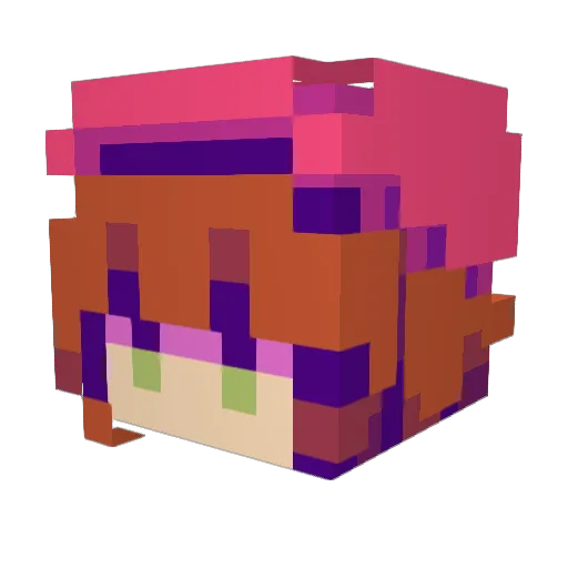 Francotely Minecraft avatar head, 3D render