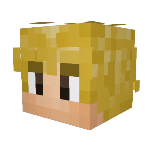 Francsza Minecraft avatar head, 3D render