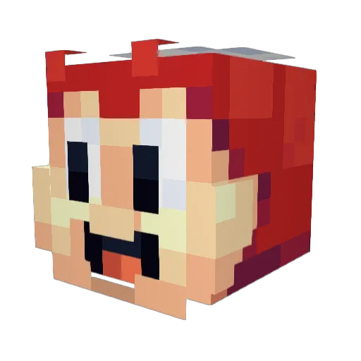 Francuhh Minecraft avatar head, 3D render