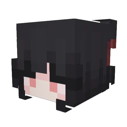 Francuuu Minecraft avatar head, 3D render