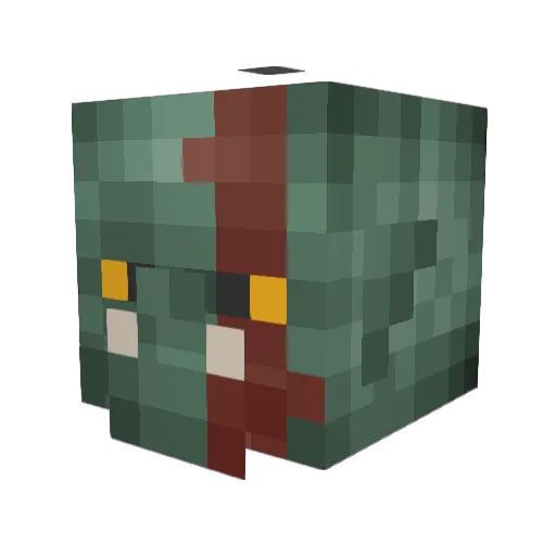 Frandloak Minecraft avatar head, 3D render