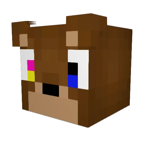 Franelas Minecraft avatar head, 3D render