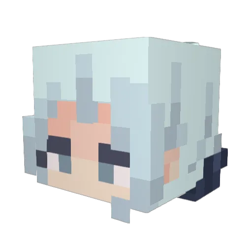 Frangaaa Minecraft avatar head, 3D render