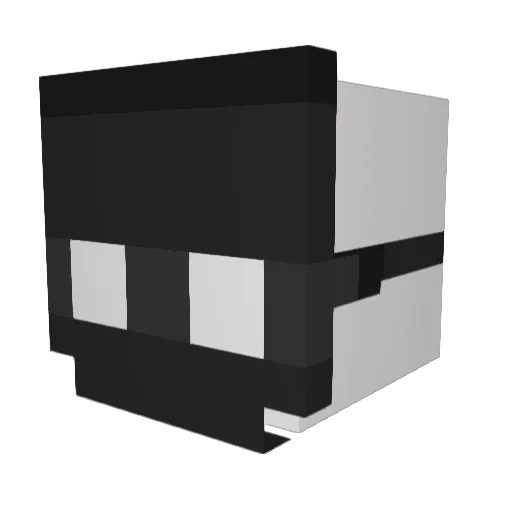 Frangek Minecraft avatar head, 3D render