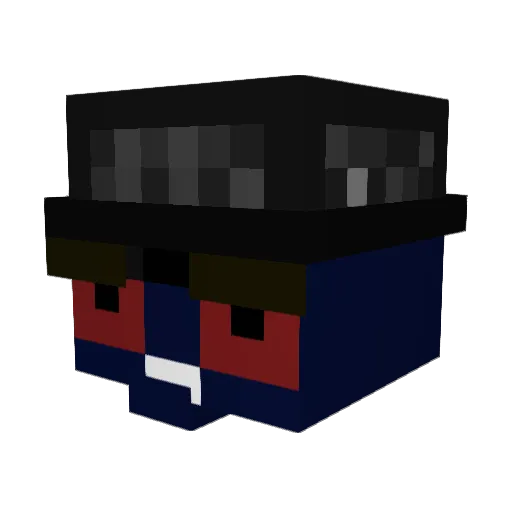 Franglish Minecraft avatar head, 3D render