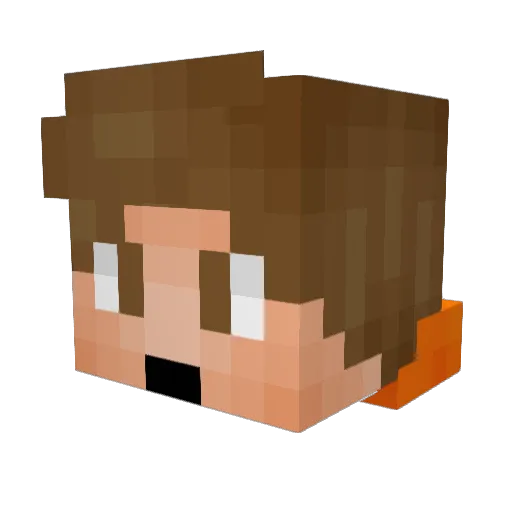 FrangoP3 Minecraft avatar head, 3D render