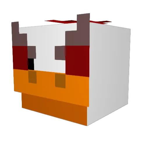 Frank010 Minecraft avatar head, 3D render