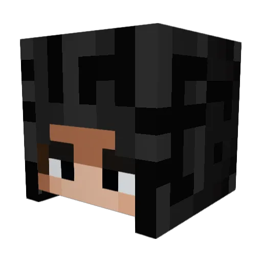 FrankPeach Minecraft avatar head, 3D render