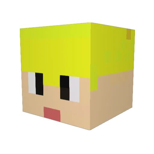 FrankPunk Minecraft avatar head, 3D render