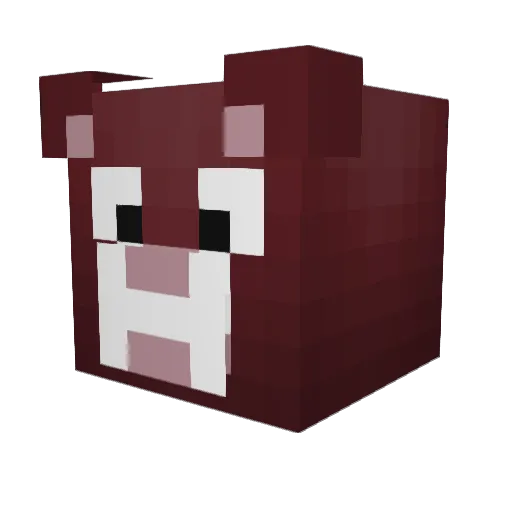 FrankPvP Minecraft avatar head, 3D render
