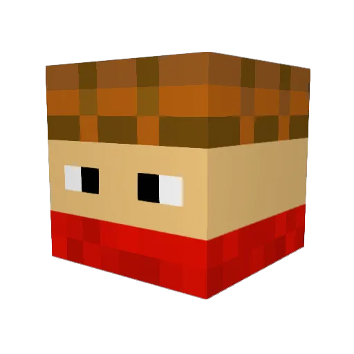 FrankTheReal Minecraft avatar head, 3D render
