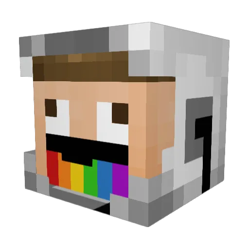 Frank_Fiets Minecraft avatar head, 3D render