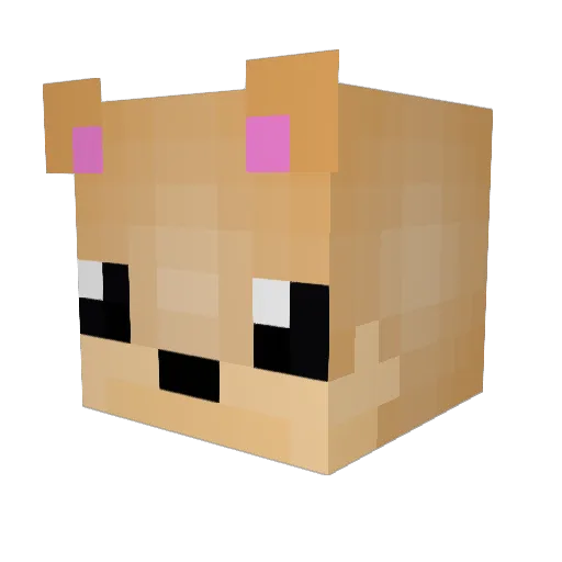 Frank_McDog Minecraft avatar head, 3D render