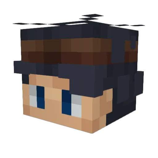 Frankeitor Minecraft avatar head, 3D render