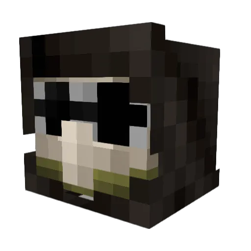 FrankenBarron Minecraft avatar head, 3D render