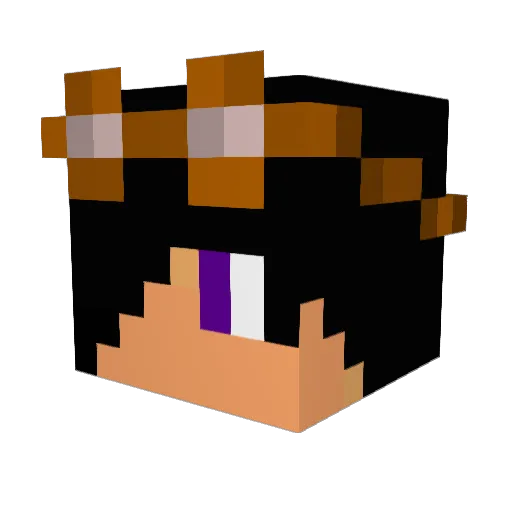 FrankenFelix Minecraft avatar head, 3D render