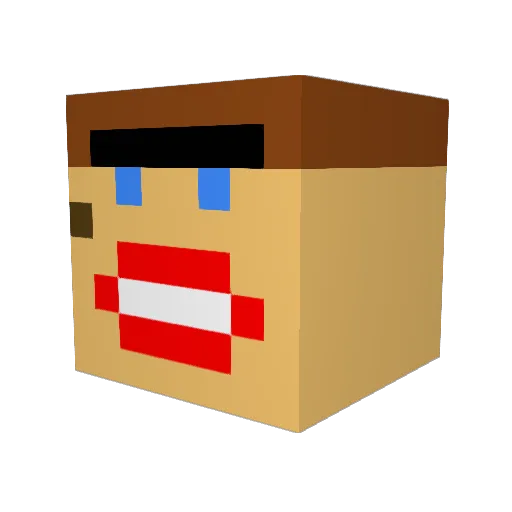 Frankie258 Minecraft avatar head, 3D render
