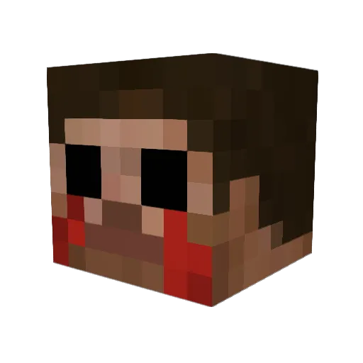 FrankieFranks Minecraft avatar head, 3D render