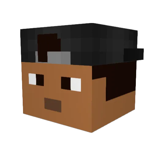 FrankieLego Minecraft avatar head, 3D render