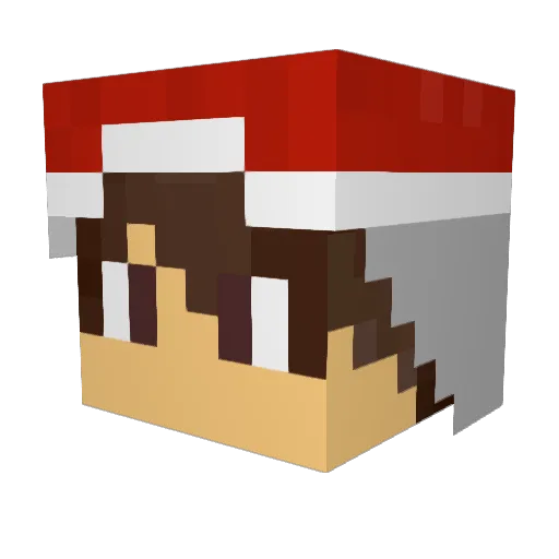FrankiePoo Minecraft avatar head, 3D render