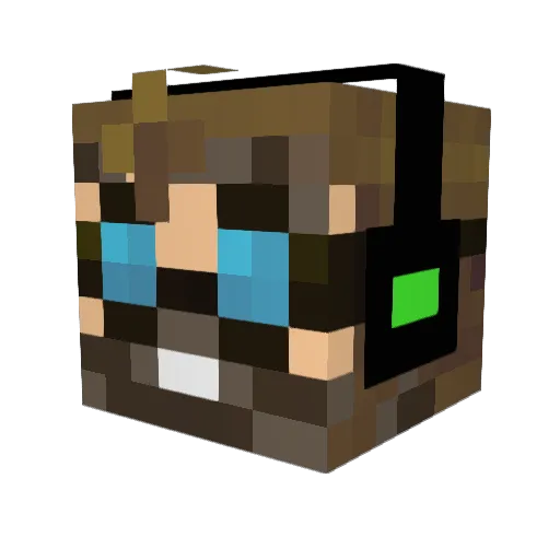 FrankieX Minecraft avatar head, 3D render