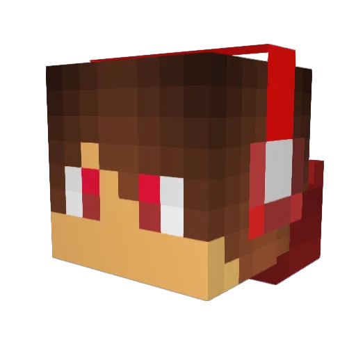 Frankinn Minecraft avatar head, 3D render