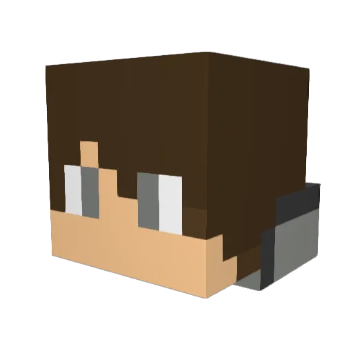 Franklin159 Minecraft avatar head, 3D render