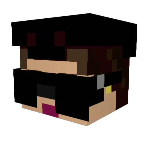 Franklinidk Minecraft avatar head, 3D render