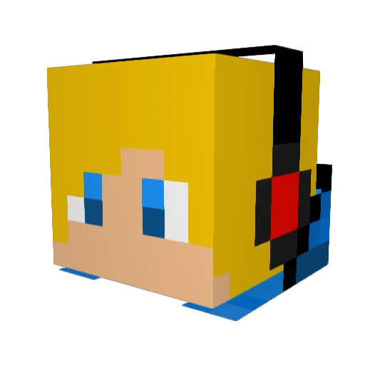 FranklyBatman Minecraft avatar head, 3D render