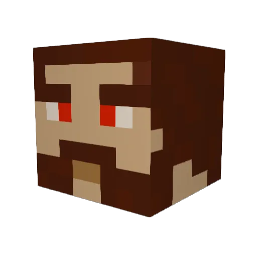 Franklyman Minecraft avatar head, 3D render