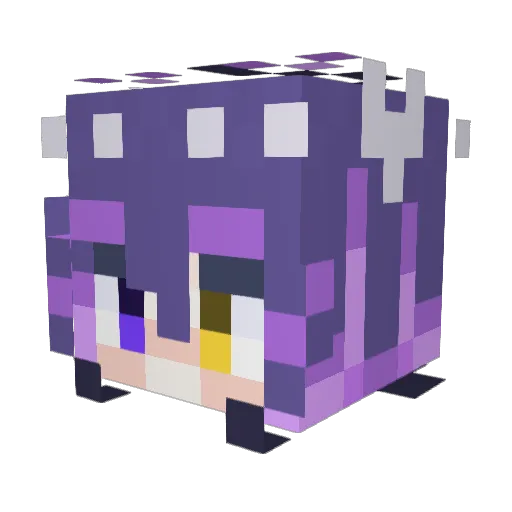 Franknween Minecraft avatar head, 3D render