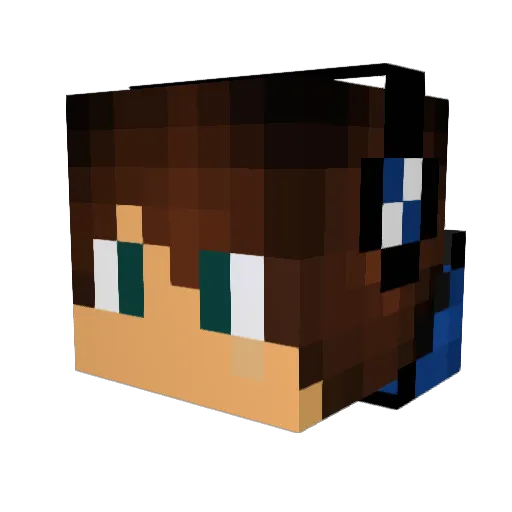Frankoks Minecraft avatar head, 3D render