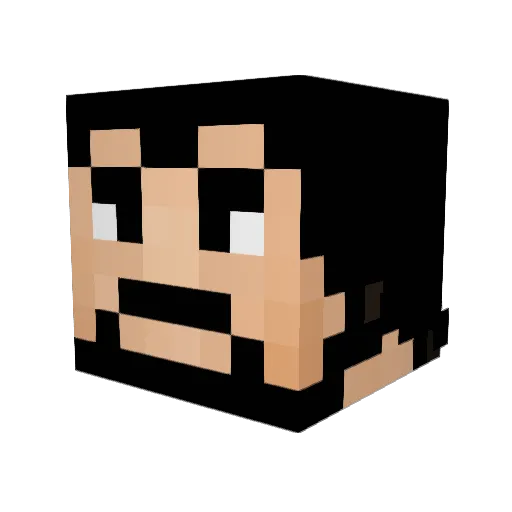 Frankone Minecraft avatar head, 3D render