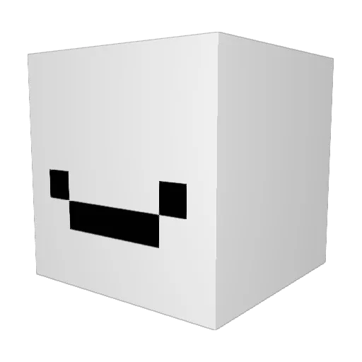Franktela Minecraft avatar head, 3D render