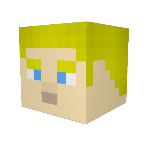 Frankuh Minecraft avatar head, 3D render