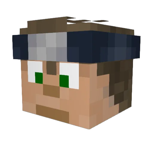 FrankyCam Minecraft avatar head, 3D render