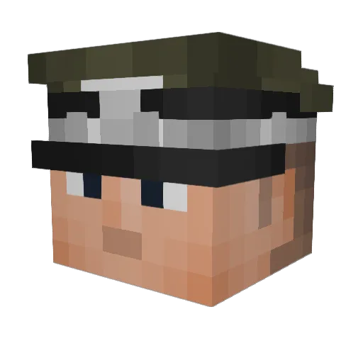 Frankzilla44 Minecraft avatar head, 3D render