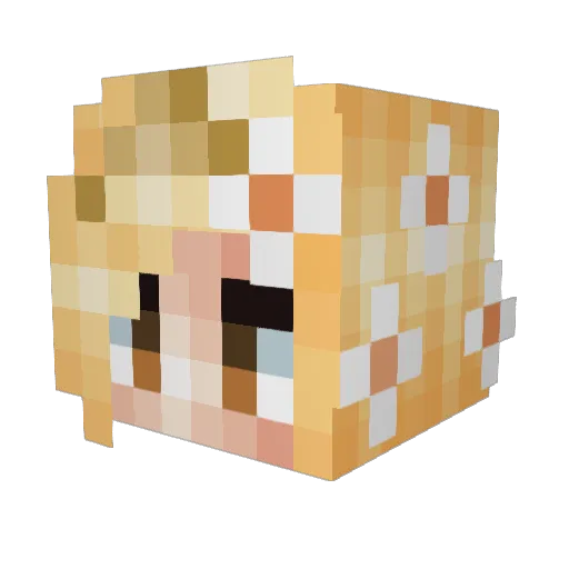 Franlicious Minecraft avatar head, 3D render